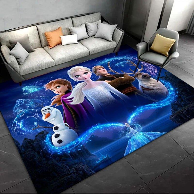 1pz Tappeto Disney Frozen Tappeto da Area Tappeto Antiscivolo Lavabile a Mano Tappetino per Pavimento Adatto per Soggiorno Camera da Letto Decorazione per la Casa