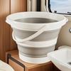 1pc Portable Folding Water Bucket - Durable PP Material, Ideal for RV, Camping, Fishing & Travel, Easy Storage & Cleaning, Camping Essentials
