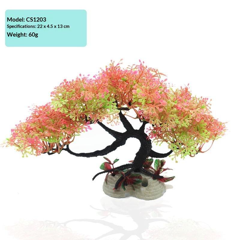 Aquarium Simulation Plants Fish Tank Landscaping Decorations Plastic Water Plants Flowers Trees Rocks Ornaments Accessories