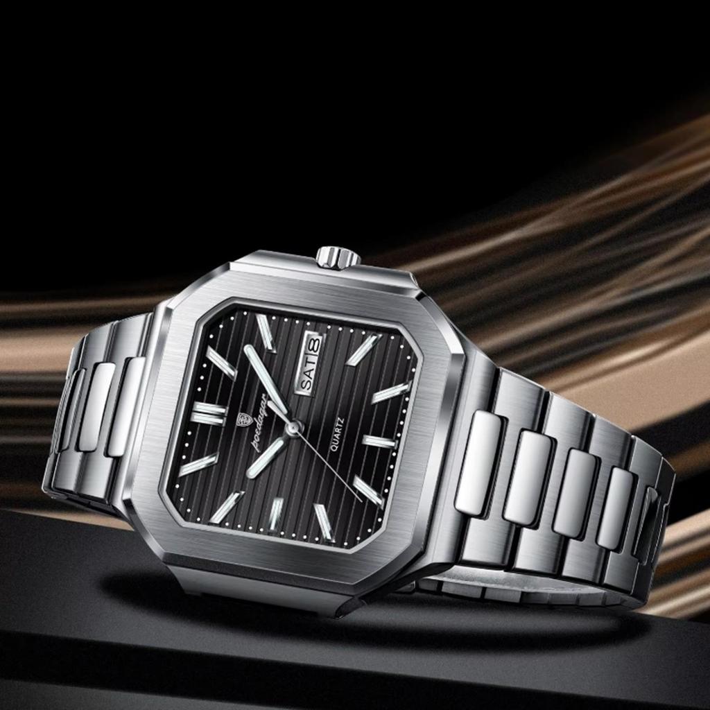 Fashion Men's Watch Waterproof Night Light Calendar Quartz Men's Watch Stainless Steel Luxury Business Men Watch