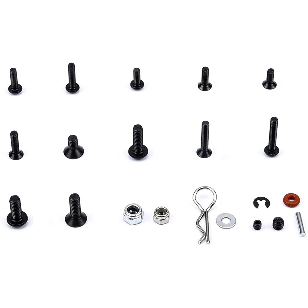 A78U 500PCS RC Car Screws Kit M3 Hex Screws Nut Shell Buckle RC Repair Tool Kit for 1/8 -1/16 Scale RC Cars