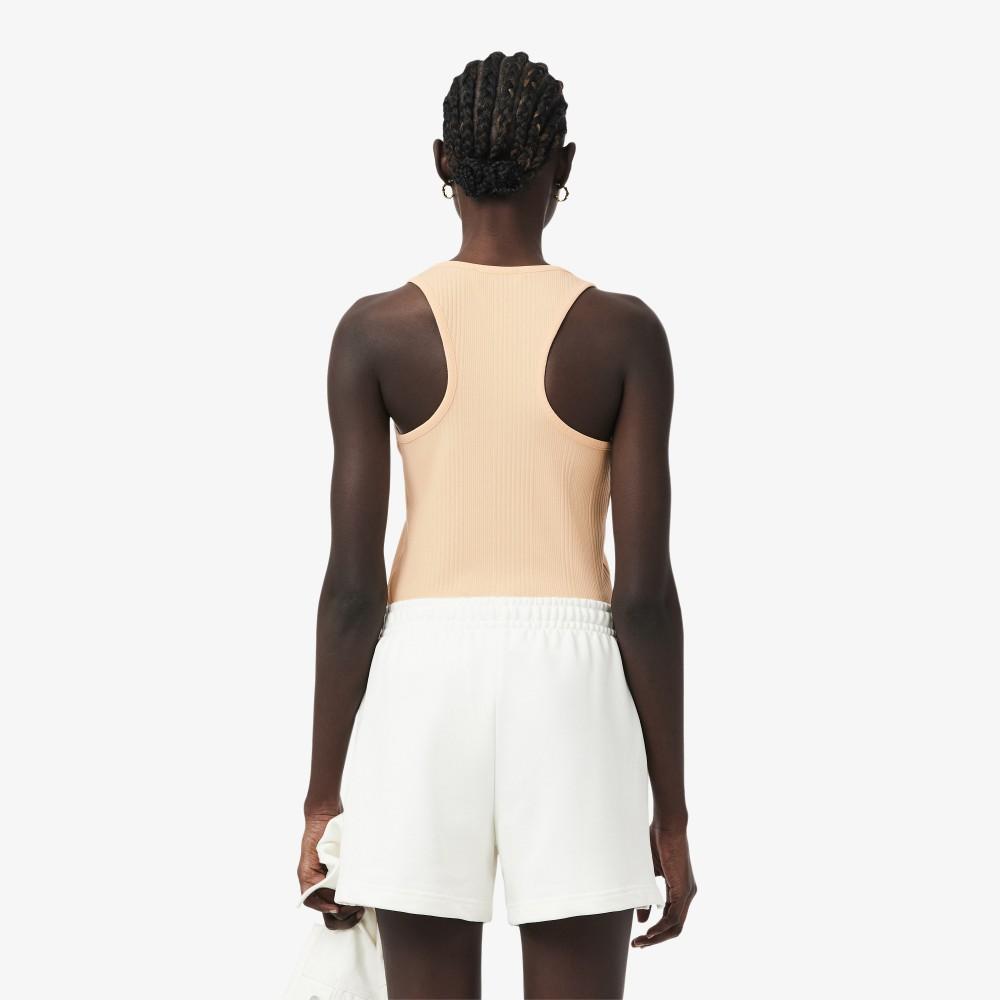 [Lacoste] Women's Ribbed Henley Neck Sleeveless TF9876-56GBIG
