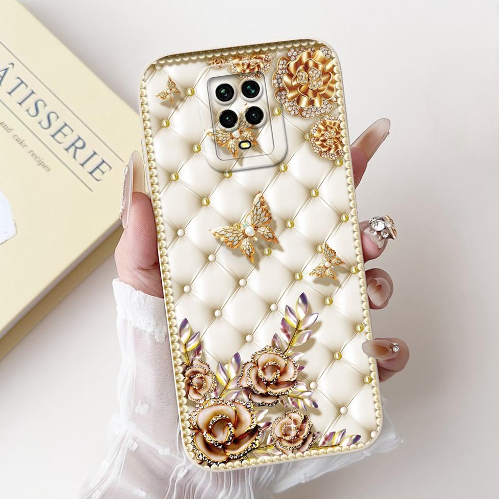 Casing For Redmi Note 9 9S 9Pro 4G Back Cover For Redmi Note 9 Pro Case Cute Cartoon Fashion Flowers Silicone Shockproof Bumper