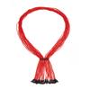 Floral Multi-Layer Beads Necklace Metal Chain Tassel Collarbone Chain Multi Layer Choker  Girls
