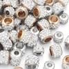 20pcs Rhinestone Crystal Beads Shambhala Ball Beads Metal Big Hole Beads Loose Spacer Beads For Jewelry Making DIY Accessories