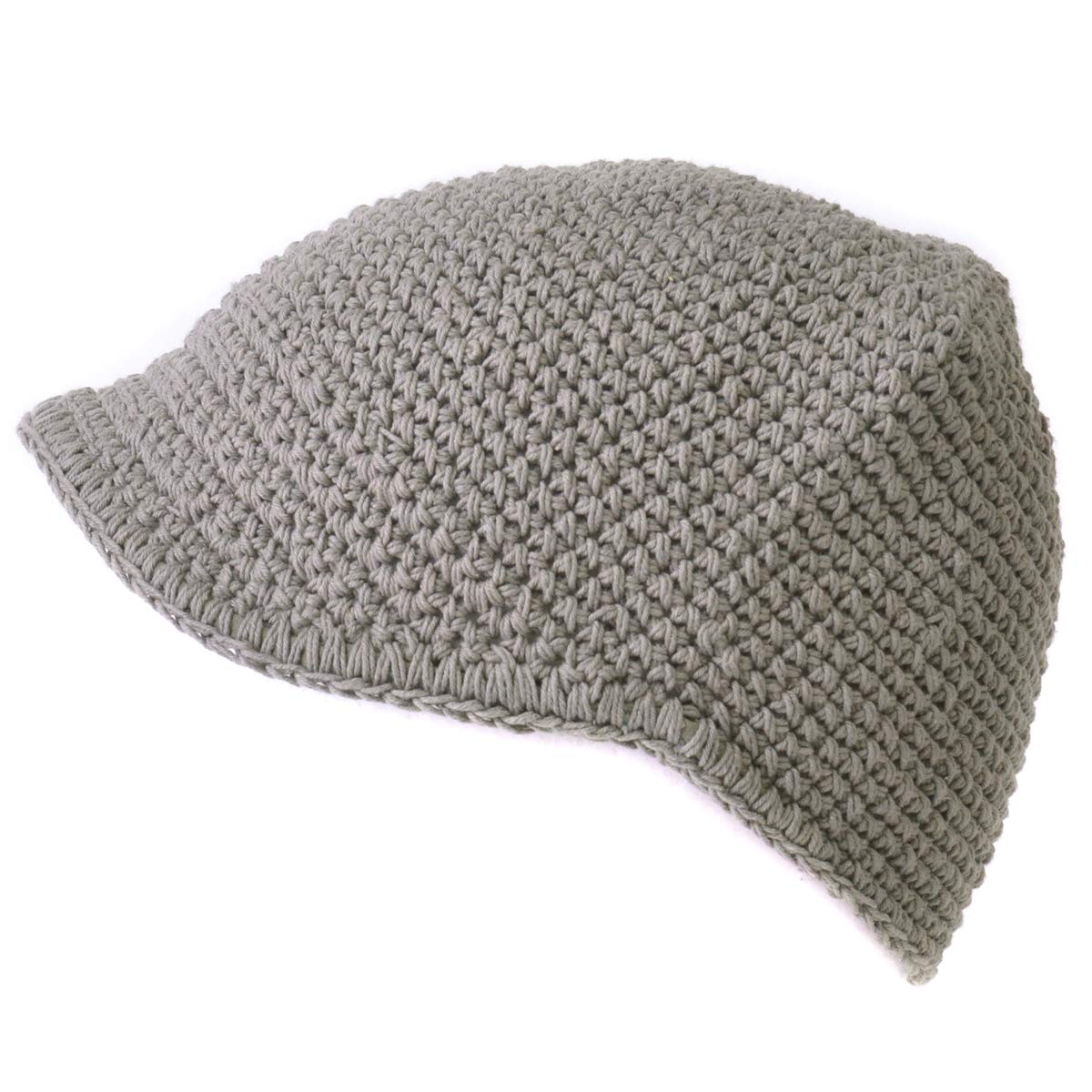 

ШАРМ Крючком Кепка [Свободный Размер/Серый] BASHI 100% Хлопковая Кепка