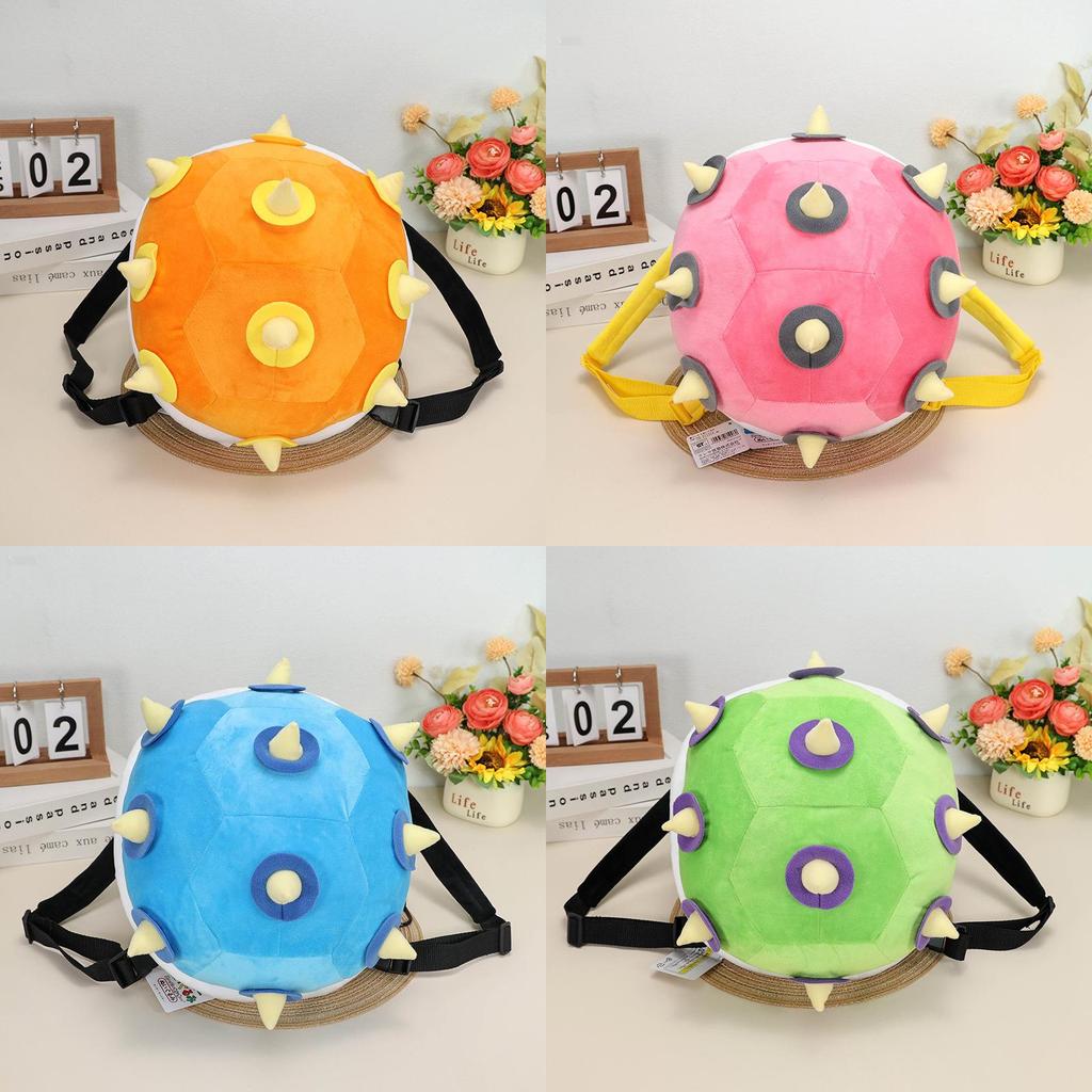 30cm Mario Turtle Shell Plush Backpack With Koopa Dragon Son Kids Shoulder Bag