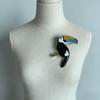 Vibrant Enamel Parrot Choker Necklace Shiny Colorful Details Rust-Proof Fashion Jewelry for Women Dinner Party Vacation