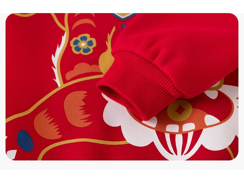 Dudu Family Winter New Year Set: Children's Two-Piece Outfit for Boys and Girls