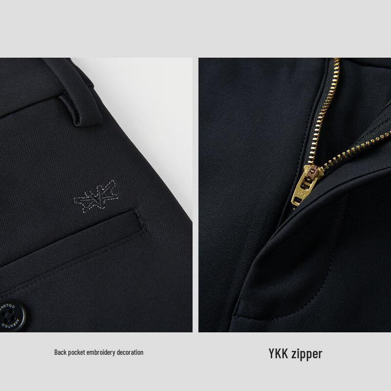 HLA Men's Classic Business Casual Stretch Trousers