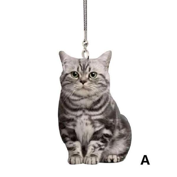 2D Sevimli Kedi Yavrusu Araba Asılı Cament Yavru Köpek Simülasyon Modeli Yaratıcı Araba İç Dekor Hayvan Akrilik Kolye Çocuk Oyuncak Hediye