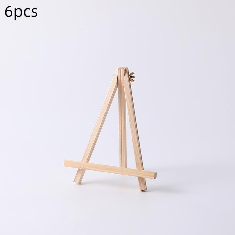 Adjustable Mini Wooden Easel Stand 2/4/6Pcs Portable Triangular Desktop Painting Canvas Holder for Art Creations