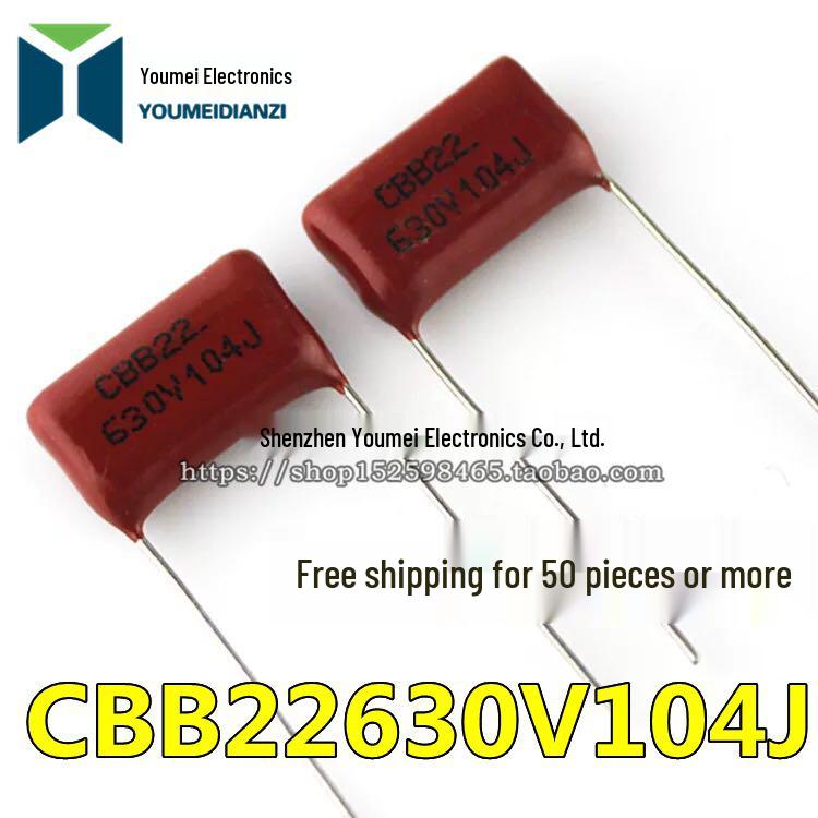 

CBB22 Capacitor 0.1µF 630V 104J, Pin Spacing 10/15mm, In Stock Pin spacing 10MM