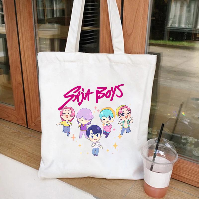 KPOP Demon Hunter Girl Group Saja Boys One-shoulder canvas bag female student daily shopping handbag