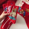 1Pair  Year Zodiac Horse Lucky Red Socks For Men Women  Versatile Warm Mid-Tube Socks Blessing Gifts