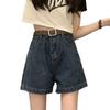 Summer 2026 High-Waist Retro A-Line Wide-Leg Jeans Shorts for Women