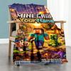Minecraft 41 Customize Text Blanket Throw Personalized Blanket Soft & Cozy Throw For Sofa Seaside Bed Office Ideal for All Seasons