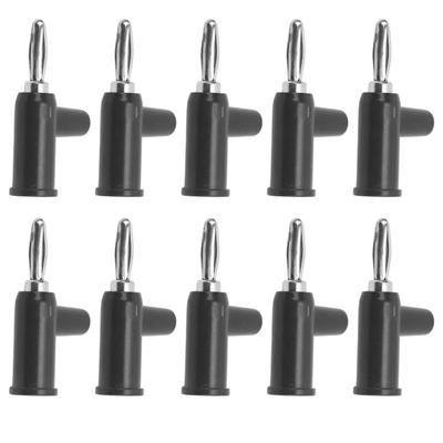 10 peças Plug Banana Empilhável 4mm/0,2in Sem Solda Latão Tamanho Padrão Conector Banana Empilhável para