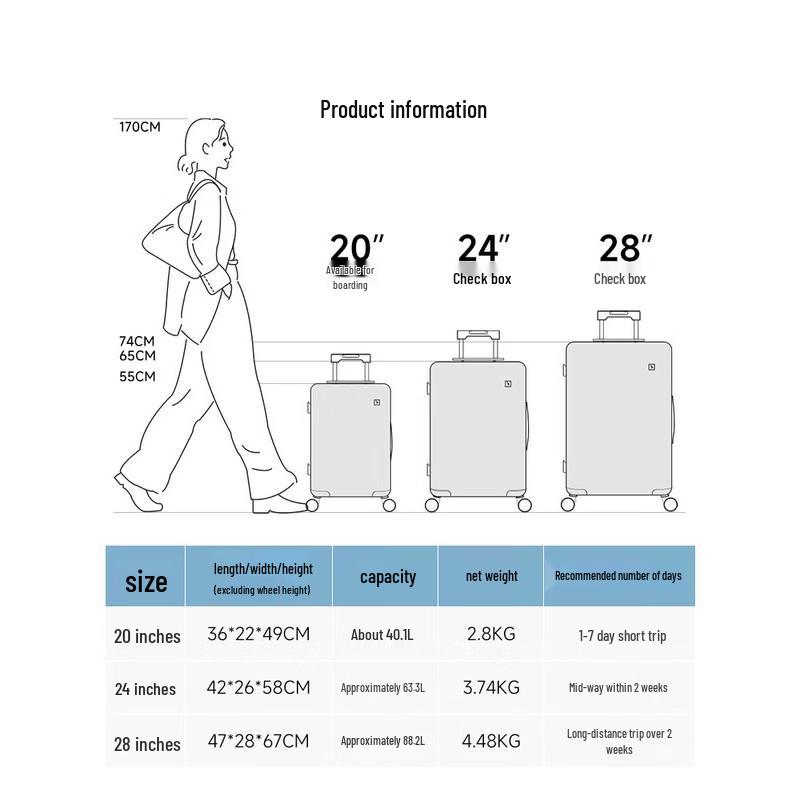 OIWAS OCX6620 20-inch Carry-on Luggage