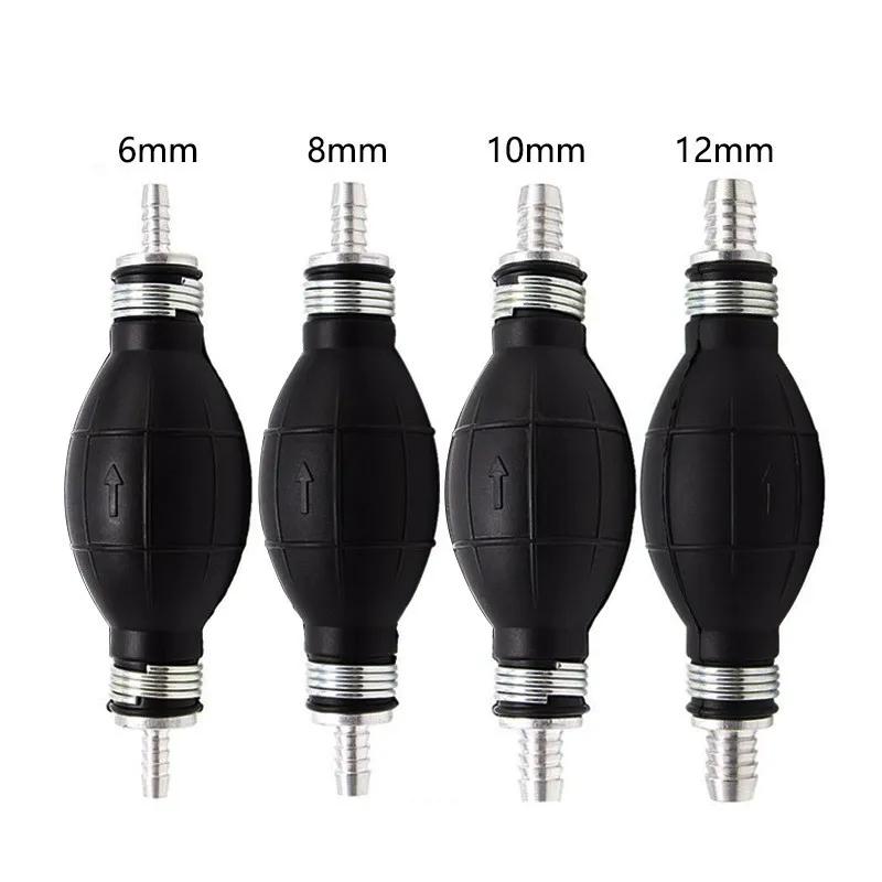 6/8/10/12mm Hand Fuel Pump Line Rubber Aluminum Fuel Pump Primer Bulb For Car Boat Marine Outboard Diesel Oil Transfer Petrol