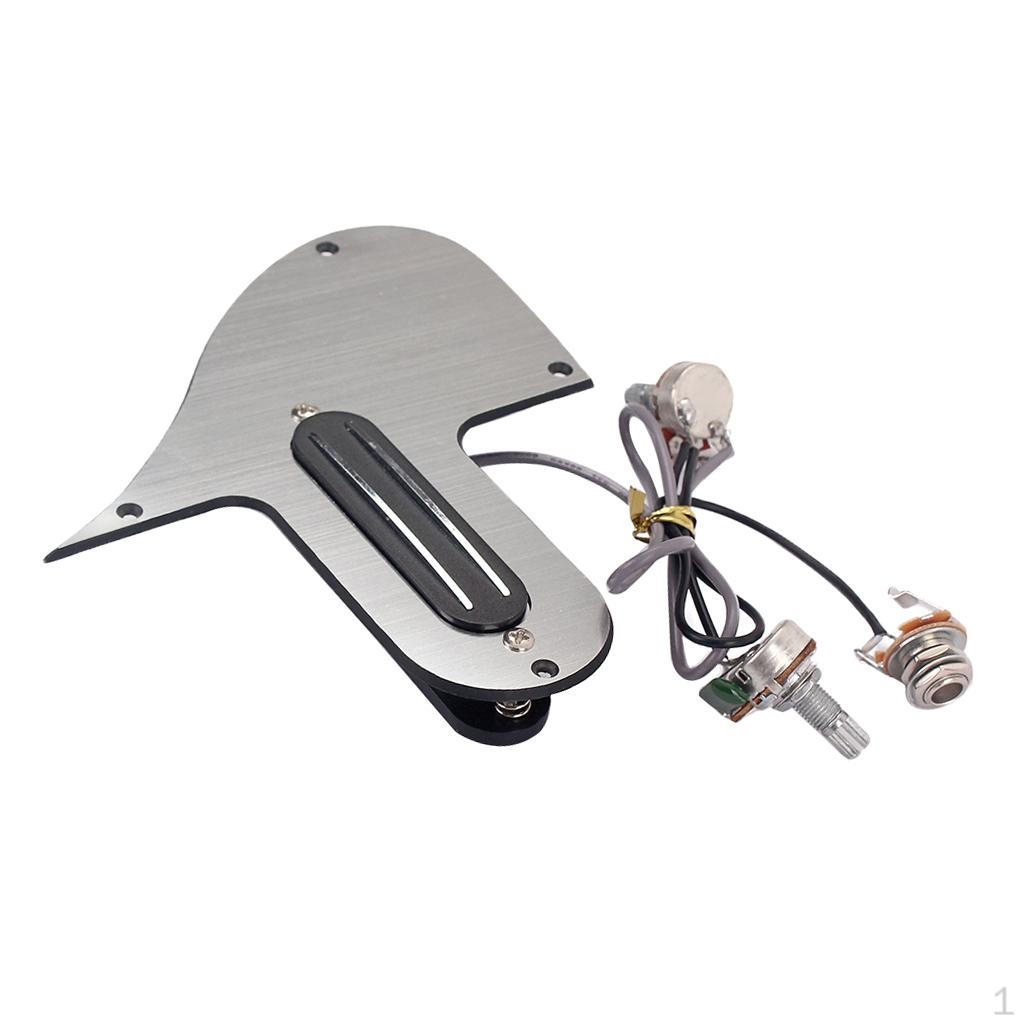 Pickup Mandolin Guitar Pickguard A500k B500k Potentiometers Silver