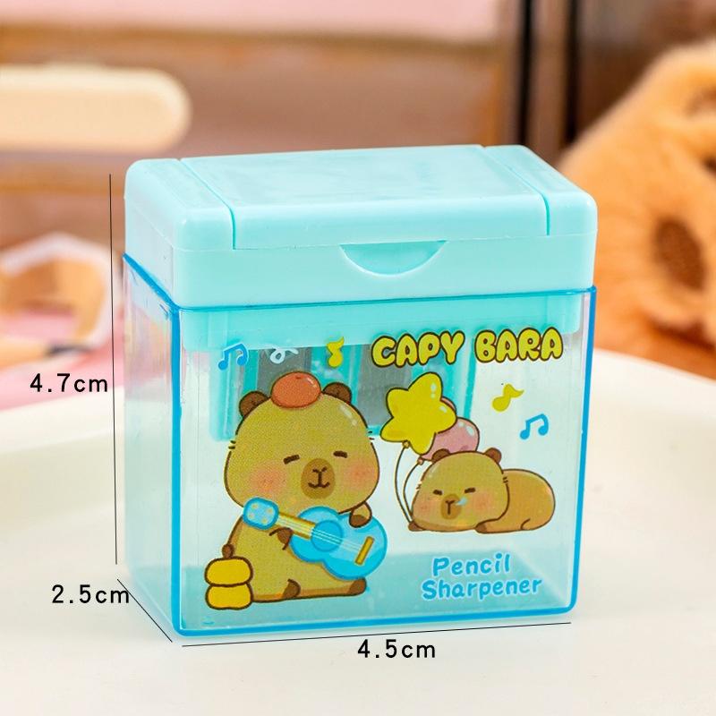 

Mini Capybara Themed Double Hole Pencil Sharpener Student Supplies 1/4 Piece