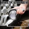 Bent Handle Car Wash & Tire Brush - Non-slip, Strong Stain Removal Tool for Wheel Cleaning