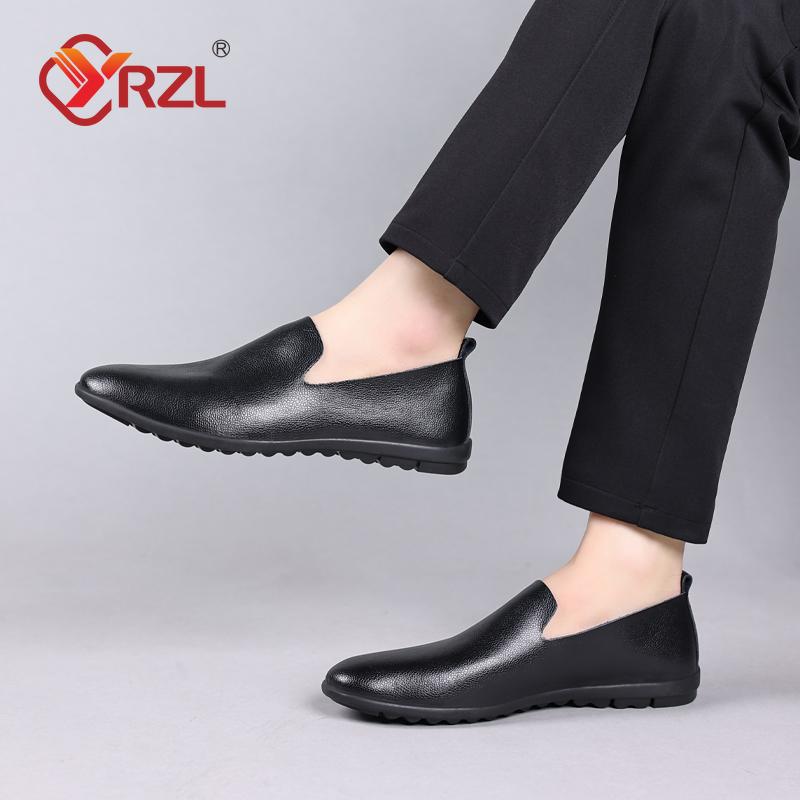 Leather Men Shoes Casual Black Formal Mens Loafers Moccasins Italian Comfortable Big Size 46 Slip On Male Loafers Shoes