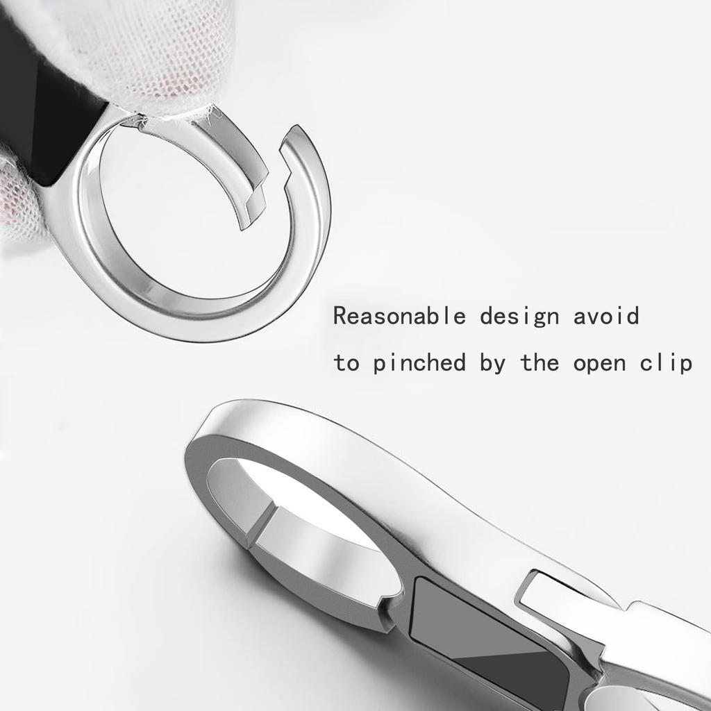 Idakekiy Key Chain Quick Release Spring with 4 Key Rings