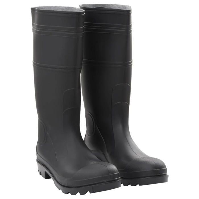VidaXL Black Rain Boots Size 38-46 PVC