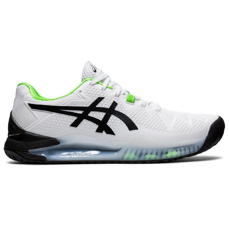 Asics Gel Resolution 8 White Green Gecko Men Sneakers 1041A079-105
