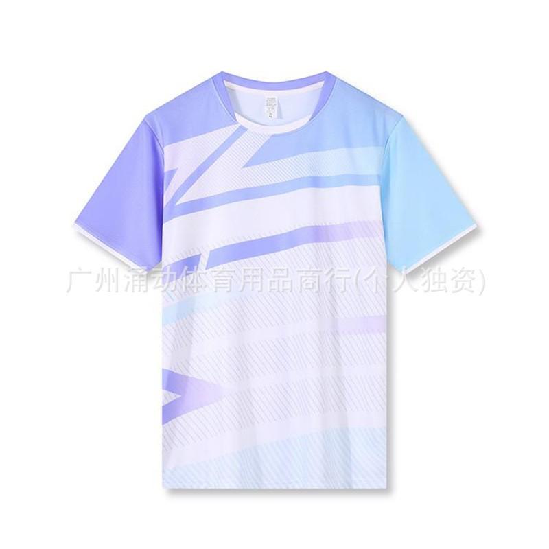 Quick-Dry Sports T-Shirt Badminton Running Gym Fitness Unisex Breathable Athletic Shirt