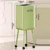 Modern Large Capacity Rolling Trash Can Without Lid for Office, Kitchen, Restaurant, Bathroom.