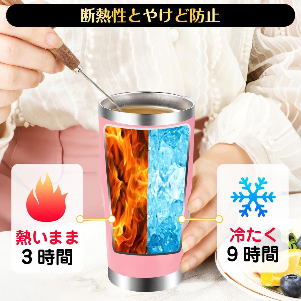 Spill-proof Vacuum Insulated Tumbler, 600ml, Stainless Steel, with Perforated Lid, Keeps Coffee Hot or Cold, Perfect for Cars, Outdoors, Students,