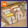 Medicine Storage Box With Dividers For Countertop Closet Office Home Emergency Supplies Holder Container Fridge Desk