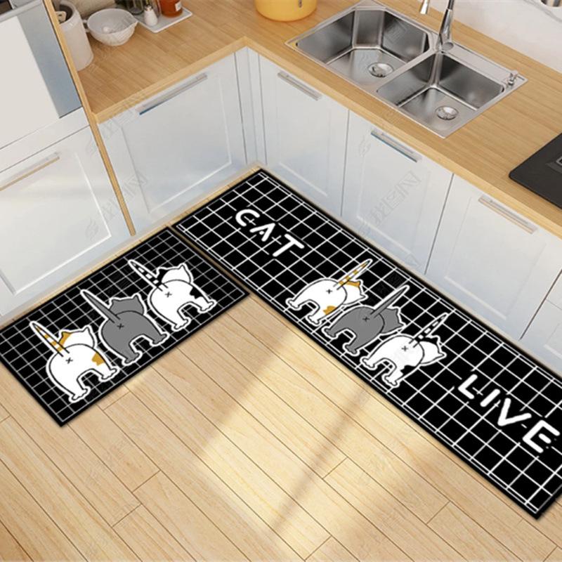 Absorbent Non-Slip Kitchen & Bathroom Floor Mat - Long Strip for Entrance, Bedroom, or Home Use