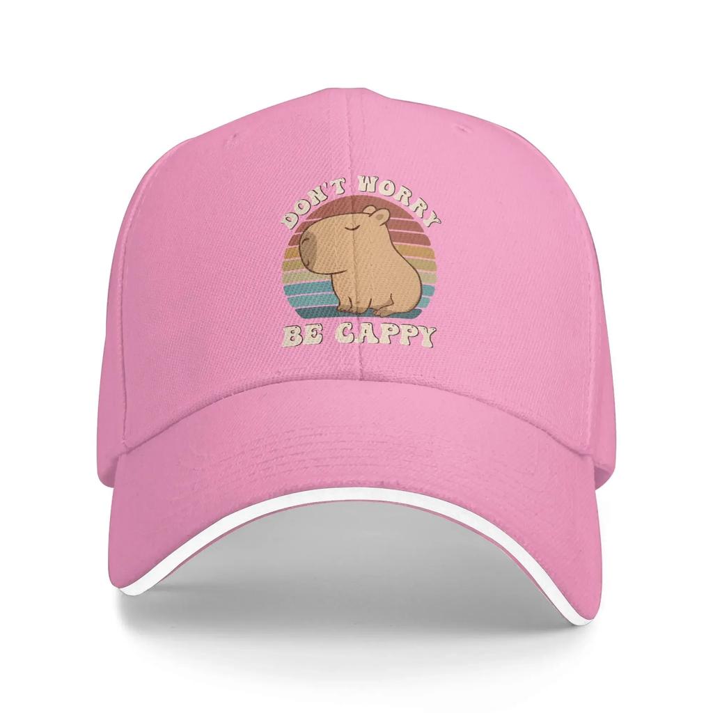 Rodent Capybara Sun Baseball Cap Summer Unisex Unisex Dont Be Worry Be Cappy Print Hip Hop Hats Casual Camping Baseball Caps