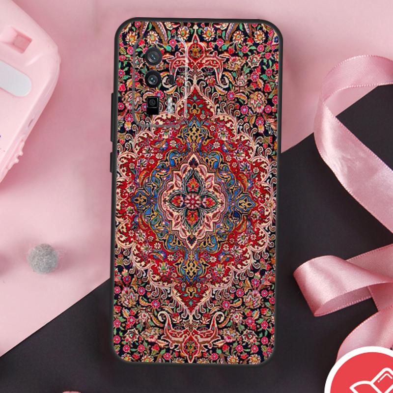 Persian Carpet Floral Pattern Case For POCO F6 Pro X6 X5 X3 F3 F5 M6 M5s Xiaomi 14 Ultra 12 13 Lite 11T 12T 13T Pro Cover