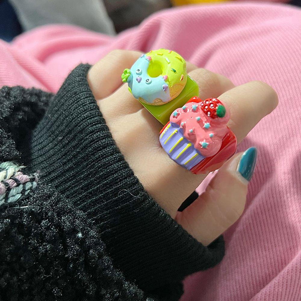 

Подарочные кольца на палец Геометрические квадратные кольца Кольца из смолы Корейские кольца для женщин Большие массивные кольца