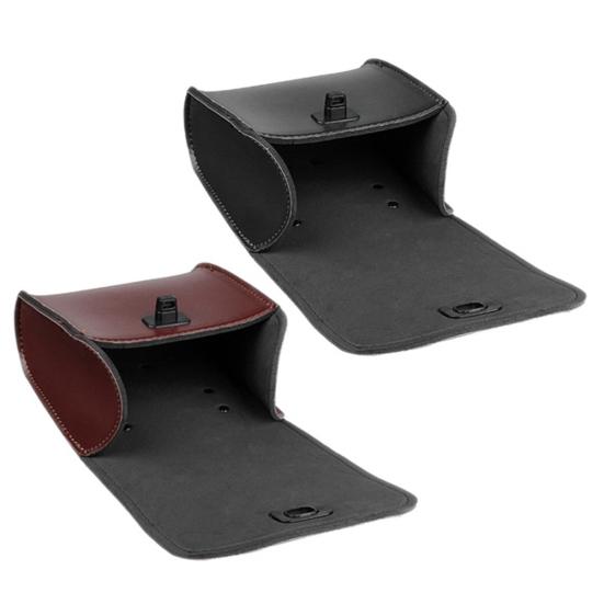 Waterproof Universal Motorcycle Faux Leather Luggage Storage Side Saddle Bag