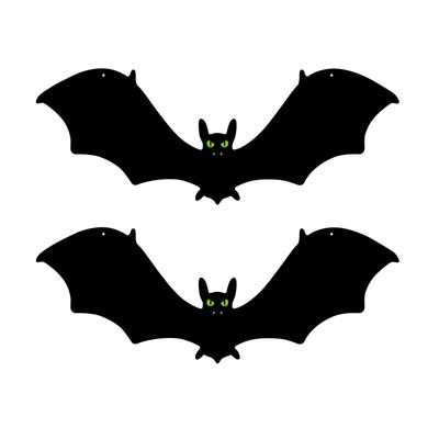 2 PCS Halloween Bats, Rubber Bats, Hanging Bats For Halloween Party, Fool's Day,Haunted House Halloween Decoration