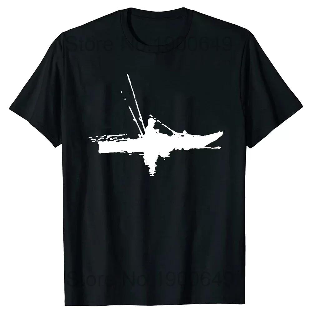 Kayaking Lover Retro Vintage Color T Shirt  Men New Tops Tees Cotton Male My Heartbeat Is A Kayak T Shirt Simple Style