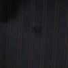 VISARUNO Wool Striped Pattern Suit Setup 4-M Black Men's Used