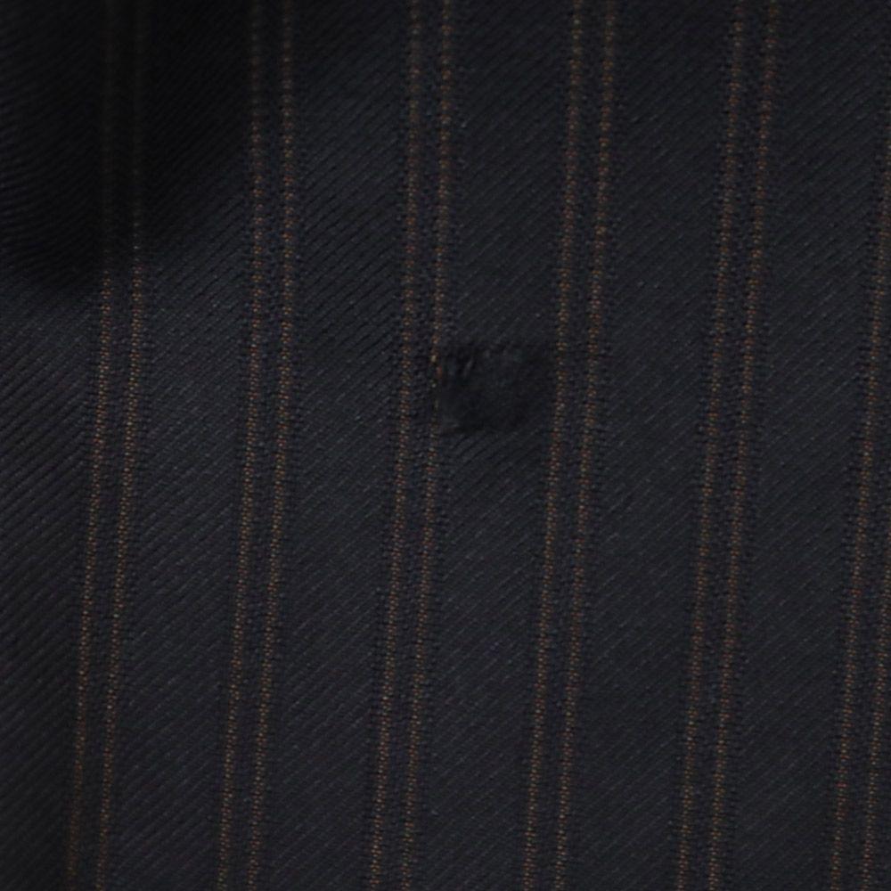 VISARUNO Wool Striped Pattern Suit Setup 4-M Black Men's Used