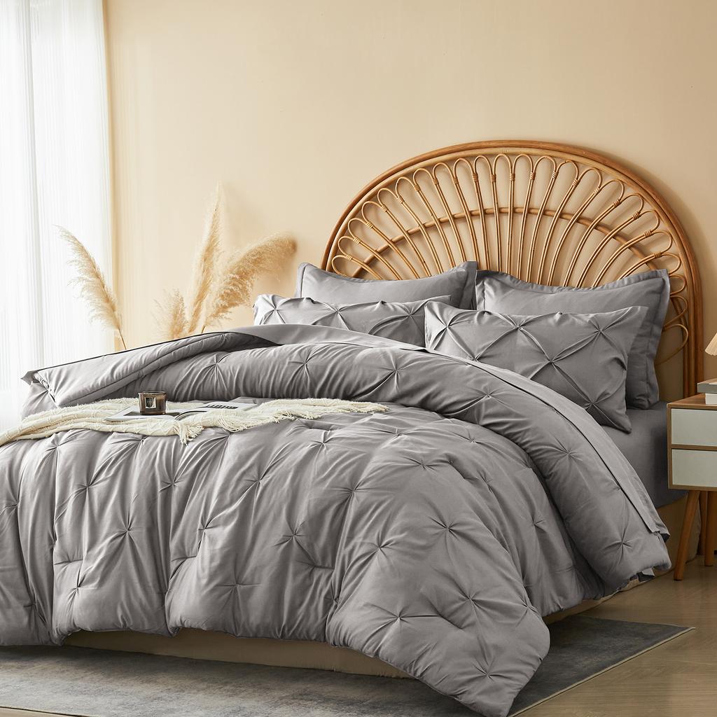 5-Pc/7-Pcs Comforter Set -  Queen Bed In A Bag With Comforters, Sheets, Pillowcases Queen King Full Twin
