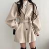 Sense for Petite Women's Woolen Coat 2023: Trendy Korean-Style Loose Mid-Length Autumn/Winter Nizi Coat