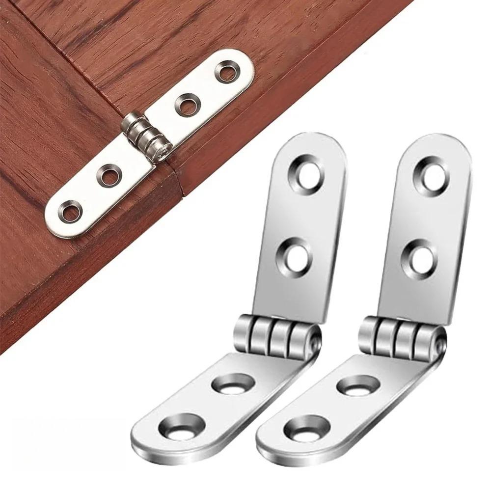 Folding Hinges 10PCS 180 Degree Screw Mount for Door Sewing Cabinet Furniture Rounded Corner Buffer Hardware Concealed Hinge