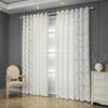 White Embroidered Peach Blossom Sheer Curtains, Semi-Transparent  for Bedroom and Living Room, Living Room Drapes | Elegant Window Treatment |