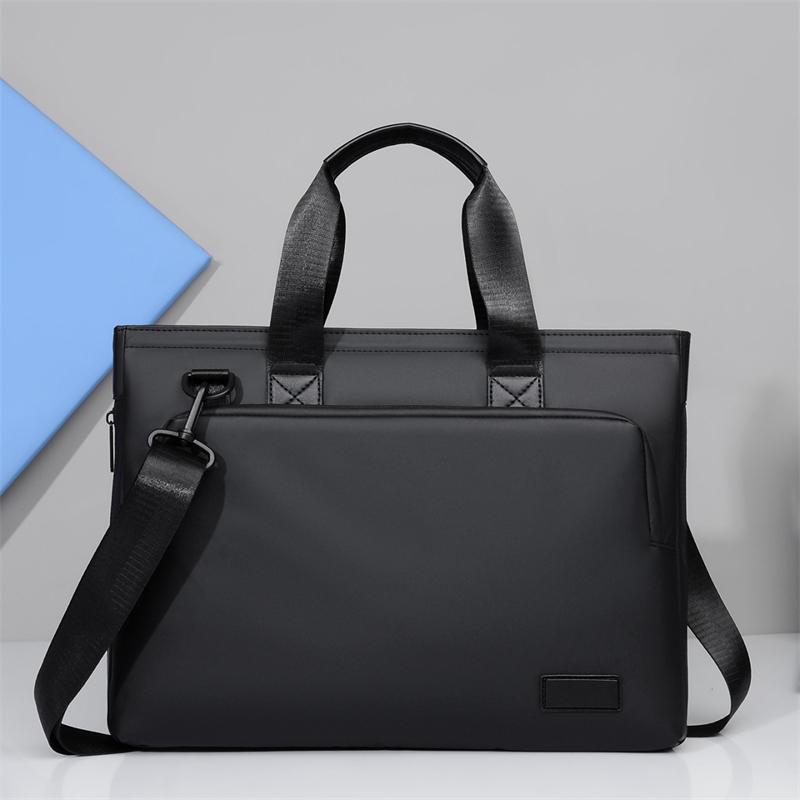 Men's Business Briefcase Large Capacity Expandable Computer Bag Shoulder Crossbody Handbag