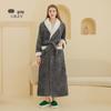 2022 Autumn/Winter Luxury Double-layer Flannel Nightgown - Men's Long Large Size & Women's Jacquard Bathrobe Set